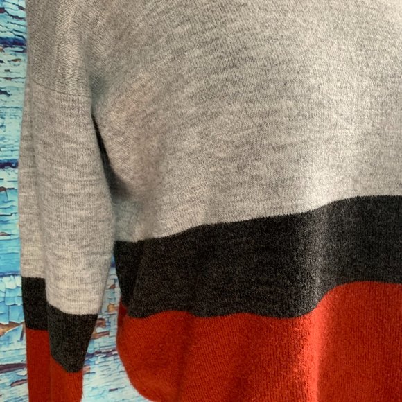 Warehouse One Crew Neck Colour Block Sweater - Picture 3 of 7